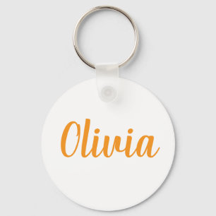 Olivia naam metalen ringsleutelhanger sleutelhanger