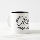 Olivia naam mok – Gepersonaliseerde Engelse naam k (Voorkant links)