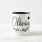 Olivia naam mok – Gepersonaliseerde Engelse naam k (Center)