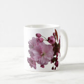  Olivia naam  roze floral classy Koffiemok (Voorkant rechts)