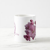  Olivia naam  roze floral classy Koffiemok (Center)