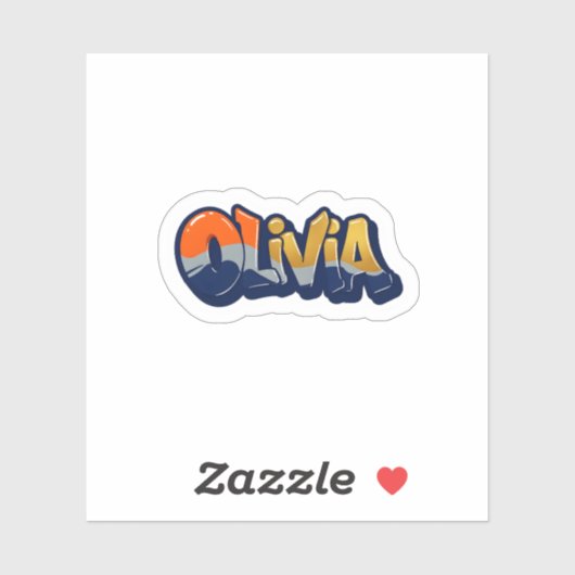 Olivia naam sticker (Vel)