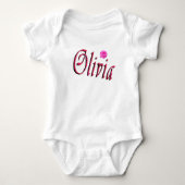Olivia naamlogo, baby bodysuit (Voorkant)