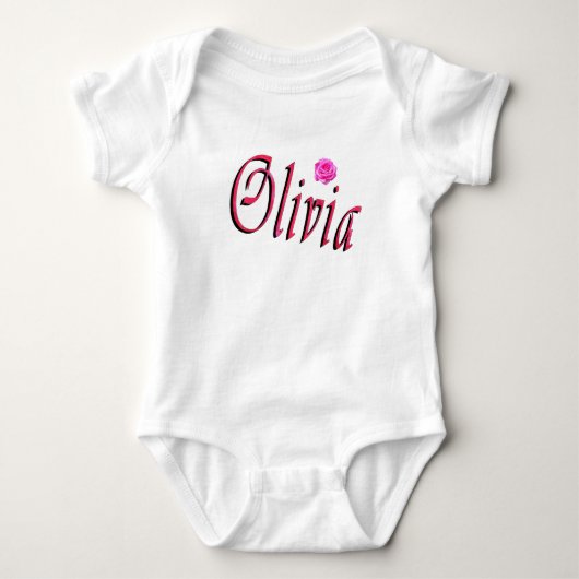 Olivia naamlogo, babybodysuit romper (Voorkant)
