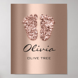 Olivia Name Betekenis van het nieuwe Roos Baby Fee Poster