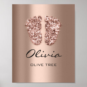 Olivia Name Betekenis van het nieuwe Roos Baby Fee Poster