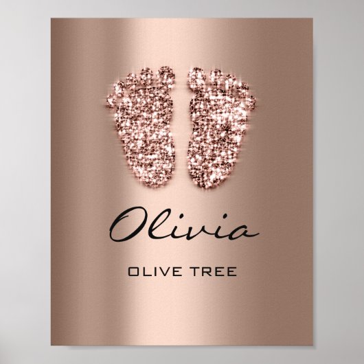 Olivia Name Betekenis van het nieuwe Roos Baby Fee Poster (Voorkant)