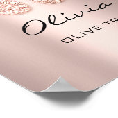 Olivia Name Betekenis van nieuwe babyvoeding Roos  Poster (Hoek)