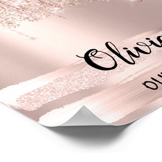 Olivia Name Beting Birthday 16th Bridal Gift Poster (Hoek)