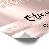 Olivia Name Beting Birthday 16th Bridal Gift Poster (Hoek)