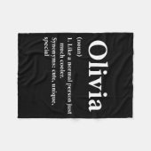 Olivia Name Definition Funny D  Fleece Deken (Voorkant (Horizontaal))