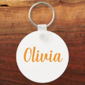 Olivia name Metal ring keychain (Voorkant)