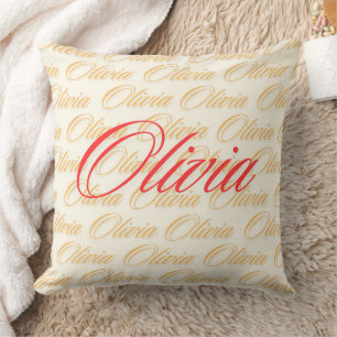 Olivia Name Pattern Design Kussen