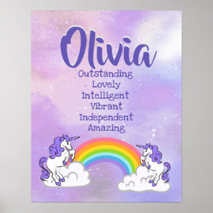 Olivia Name Poster