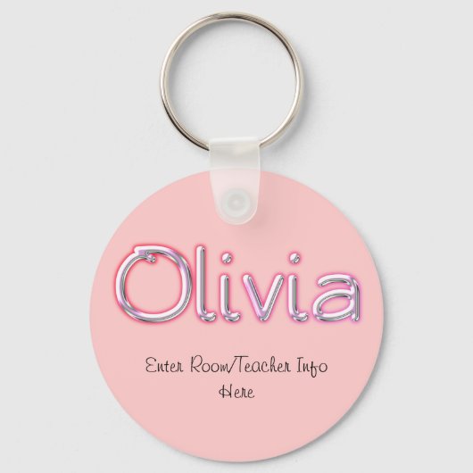 Olivia Name Tag Sleutelhanger (Voorkant)