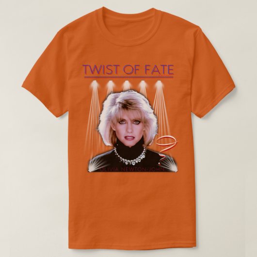 Olivia Newton John Twist van het lot Travolta twee T-shirt (Design voorkant)