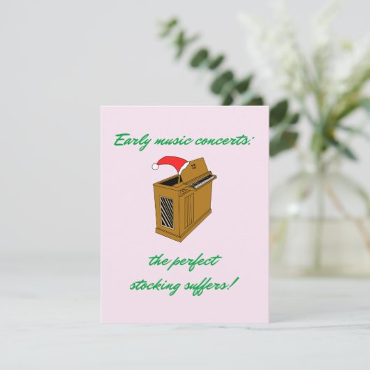 Olivia Organ Christmas Stocking Feestdagenkaart (Staand voorkant)