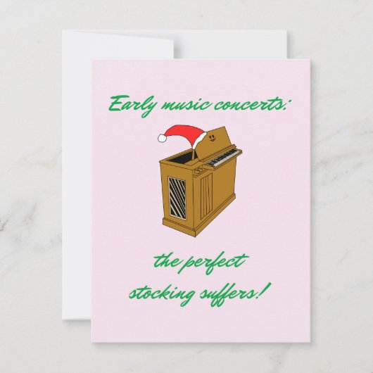 Olivia Organ Christmas Stocking Feestdagenkaart (Voorkant)