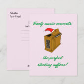 Olivia Organ Christmas Stocking Feestdagenkaart (Voorkant / Achterkant)