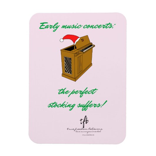 Olivia Organ Christmas Stocking Magneet (Verticaal)