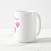 Olivia Personalized Hearts Emoji Mug Koffiemok (Voorkant rechts)