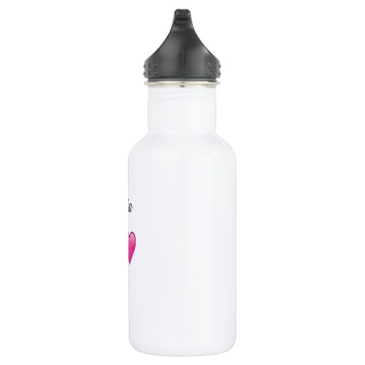 Olivia Personalized Hearts Water Bottle Waterfles (Rechts)