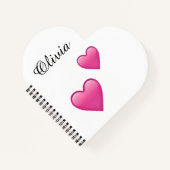 Olivia Persoonlijke Emoji-harten Notitieboek (Voorkant)