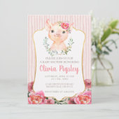 Olivia Pigsley Baby shower Invitation Kaart (Staand voorkant)
