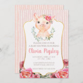 Olivia Pigsley Baby shower Invitation Kaart (Voorkant / Achterkant)