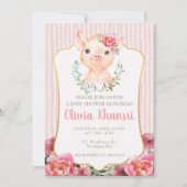 Olivia Pigsley Baby shower Invitation Kaart (Voorkant)