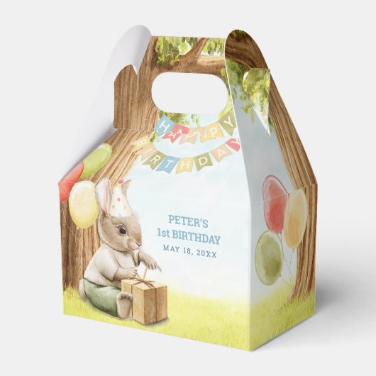 Olivia Pigsley - Pig Baby shower Favor Box Bedankdoosjes (Voorkant Zijde)