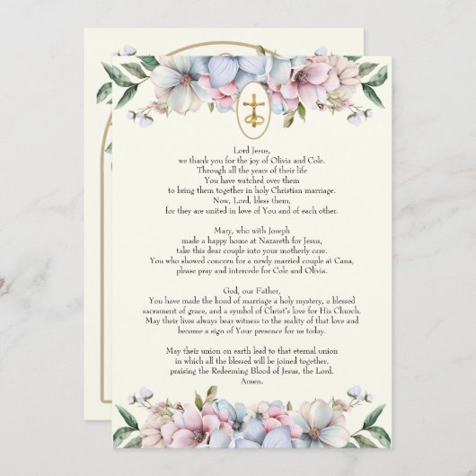 Olivia Prayer Kaarten (Voorkant / Achterkant)