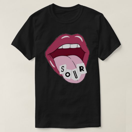Olivia Rodrigo Sour Sticker.png T-shirt (Design voorkant)
