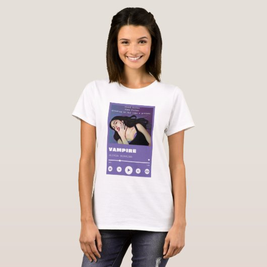 Olivia Rodrigo Vampire Lyric Shirt (Voorkant volledig)