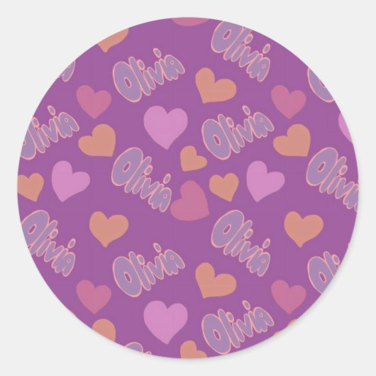 Olivia ronde sticker (Voorkant)