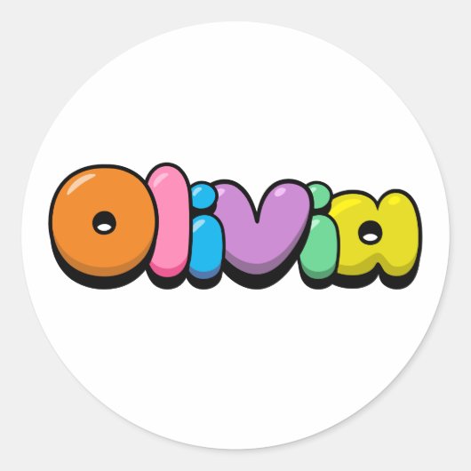 Olivia Ronde Sticker (Voorkant)