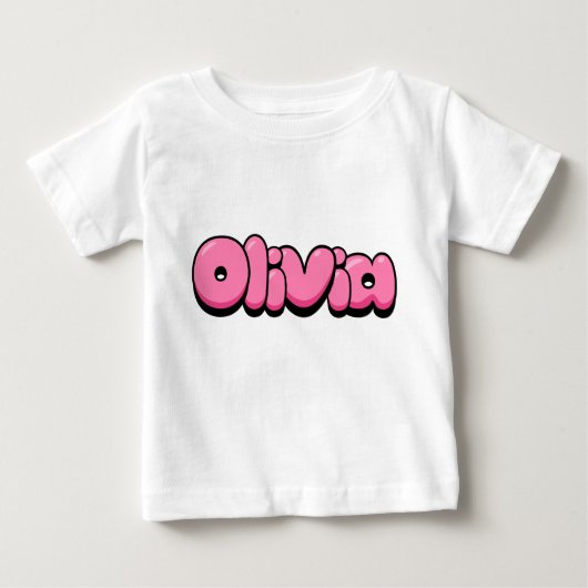 Olivia roze Baby T-Shirt (Voorkant)