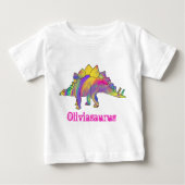 Olivia Saurus Colorful Stegosaurus Dinosaur Art (Voorkant)