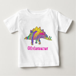 Olivia Saurus Colorful Stegosaurus Dinosaur Art