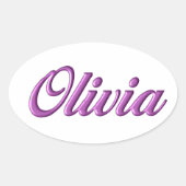 Olivia sticker naam (Voorkant)