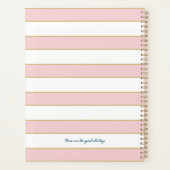 Olivia Stripes Planner in Blush en White (Achterkant)