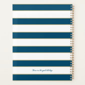 Olivia Stripes Planner in Ocean en White (Achterkant)