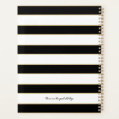 Olivia Stripes Planner in zwart-wit (Achterkant)