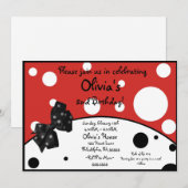 Olivia The Pig geïnspireerde uitnodiging (Voorkant / Achterkant)