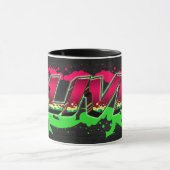 Olivia Vorname Name Graffiti red green Tasse Mok (Midden)