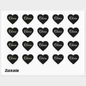 Olivia white gold Handwriting Aufkleber Herz Hart Sticker (Vel)