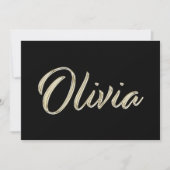 Olivia white gold Handwriting Karte Kaart (Voorkant)