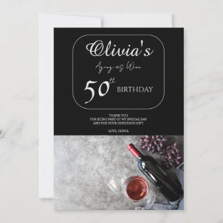 Olivia's 50e verjaardag Dankkaart Kaart