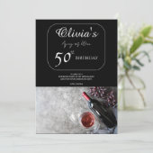 Olivia's 50ste Verjaardag Dank u kaart (Staand voorkant)