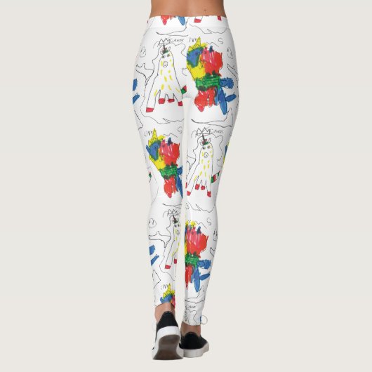 Olivia's basquiat art  leggings (Achterkant)